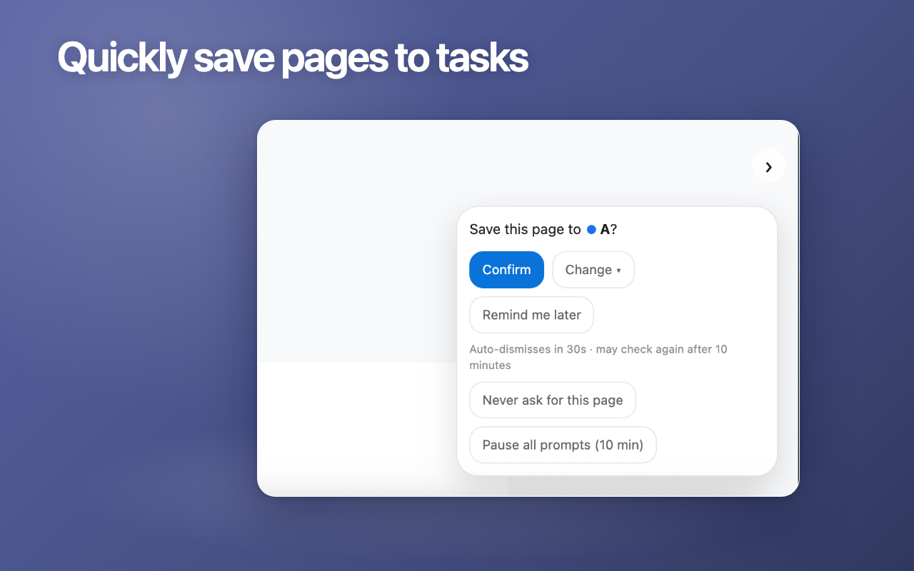 TaskTabs quickly save pages to tasks